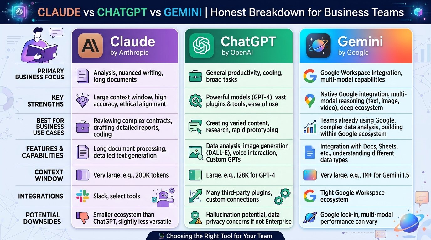 Claude vs ChatGPT vs Gemini
