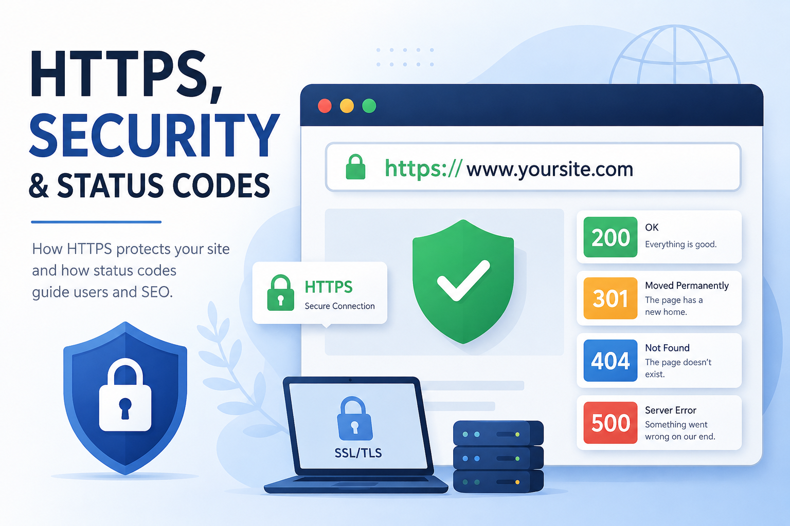 HTTPS, security and status codes