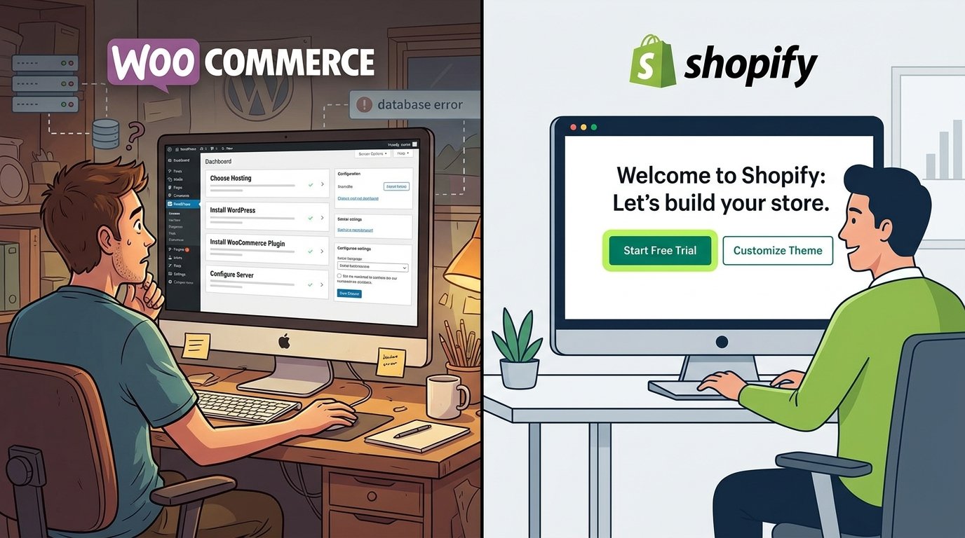 WooCommerce vs Shopify Ease of Setup